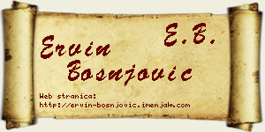 Ervin Bošnjović vizit kartica